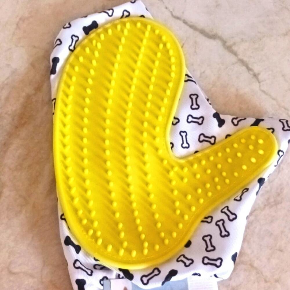 NEW Pet Fur Grooming GLOVE BRUSH‎ Mitt for Dogs Cats RabbitsSoothing Comfort